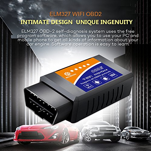wsiiroon Car WiFi OBD 2, Wireless OBD2 Car Code Reader Scan Tool,Scanner Adapter Check Engine Diagnostic ToolÂ for iOS Apple iPhone iPad Air Mini iPod Touch & Andorid
