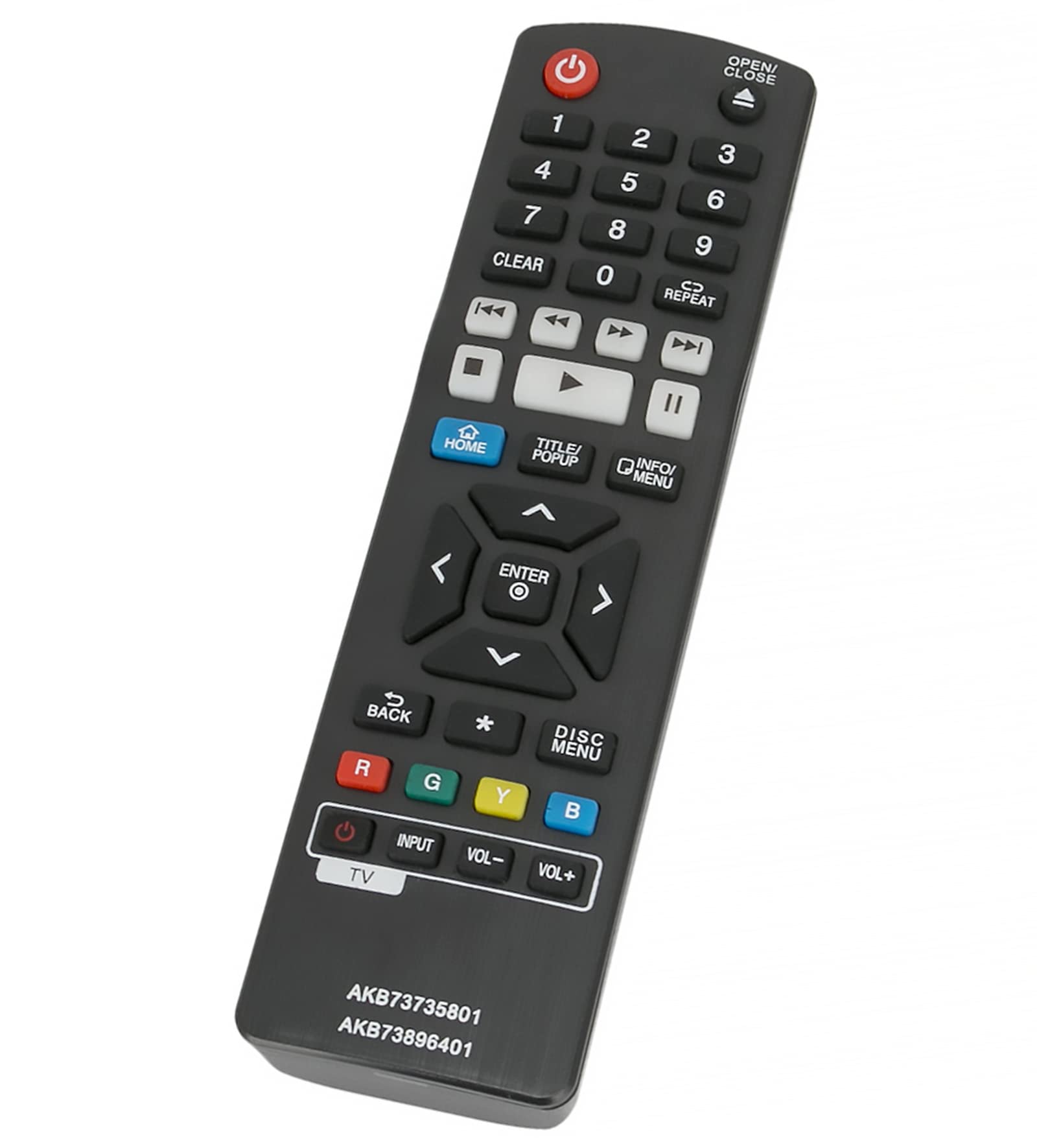 Replacement Remote Fit for LG Blu-ray Disc Player BP660 BP670 BPM33 BP735 BP430 BP440 BP440N BP450 BP550 BP540 BPM54 BP530 BP330 BP135 BP300 BP335W BP340 BP155 BP350 BPM35 AKB73735801 AKB73896401