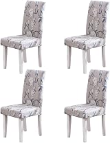 HZDHCLH Blooming Chair Covers 4Pcs Stretch Removable Washable Short Dining