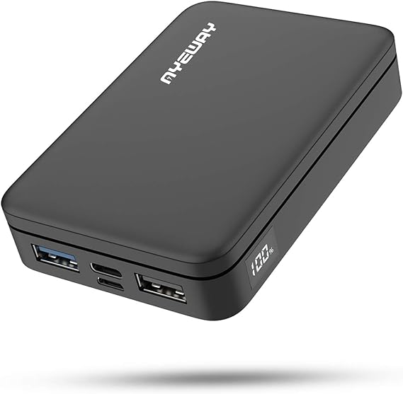 Amazon Com Ayeway Power Bank 10000mah Portable Charger With Dual Output And Dual Input Visible Lcd Screen Compact External Battery Pack For Iphone Samsung Galaxy Ipad And More
