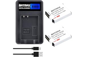 Batmax 2Pcs EN-EL12 EN EL12 Battery + LCD USB Charger for Nikon Coolpix AW100 AW110 S31 S800C S6100 S6200 S6300 S8100 S8200 S