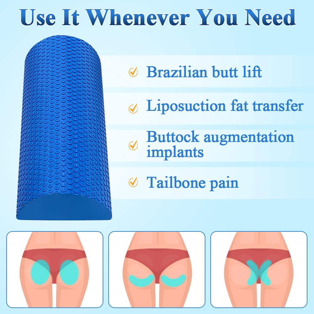 AOSSA BBL Pillow Butt for Sitting Brazilian Butt Lift Pillow After Surgery Hemorrhoid Recovery Post Surgery Booty Pillow Chair Toilet Riser Seat Lifter Cushion Foam