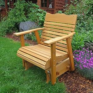 Amazon.com : 2' Cedar Porch Glider W/stained Finish, Amish ...
