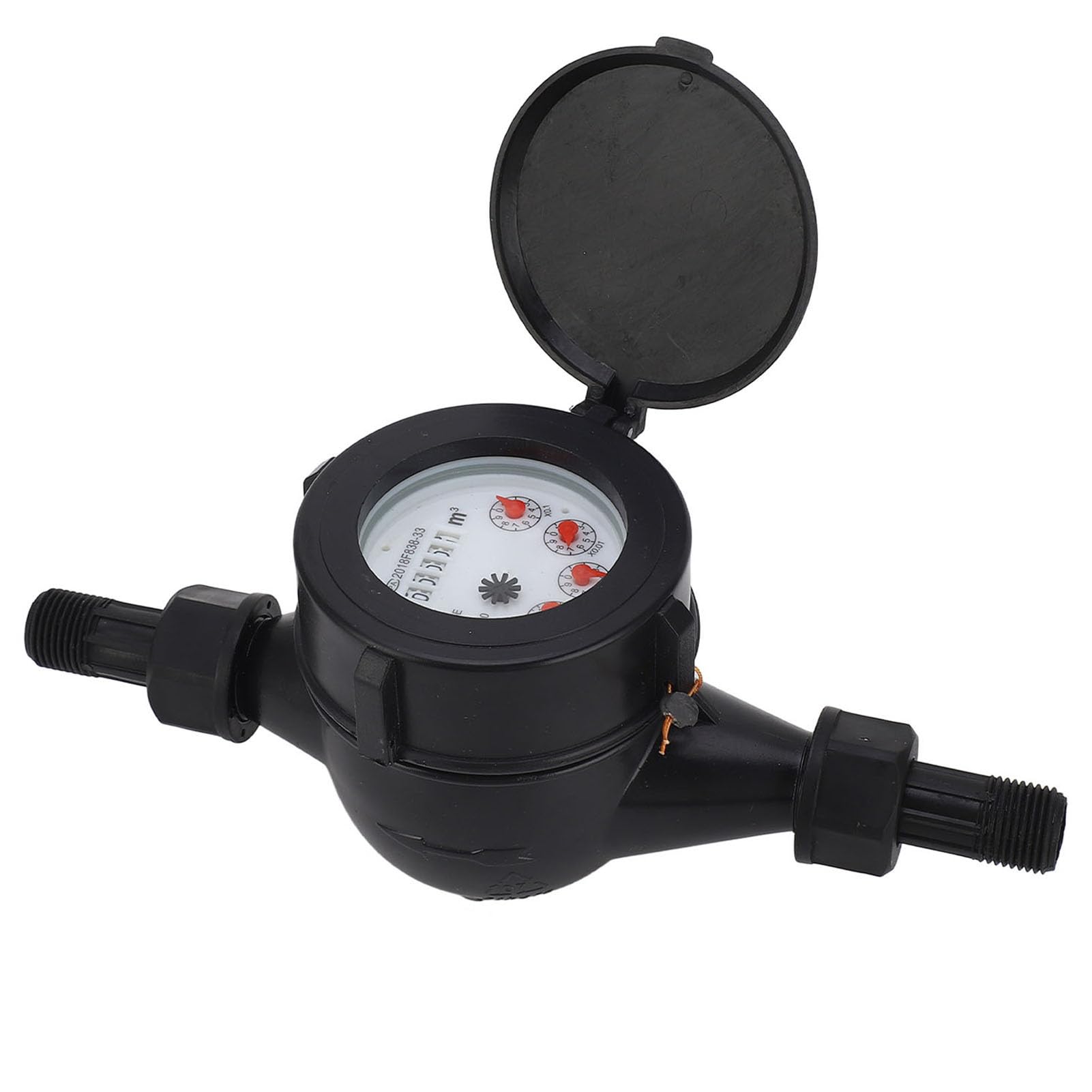 ZAWELIYO Water Meter Dry Flow DN15 Indoor Outdoor Water Flow Meter 15mm Magnetic Coupling Transmission Resistant