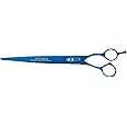Master Grooming Tools 5200 Blue Titanium Shears — High-Performance Shears for Grooming Dogs - Straight, 8½"