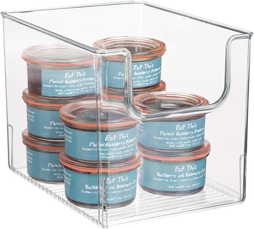 Amazon Com Mdesign Plastic Open Front Food Storage Bin For