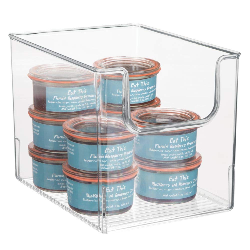 mDesign Plastic Open Front Food Storage Bin for Kitchen Cabinet, Pantry ...