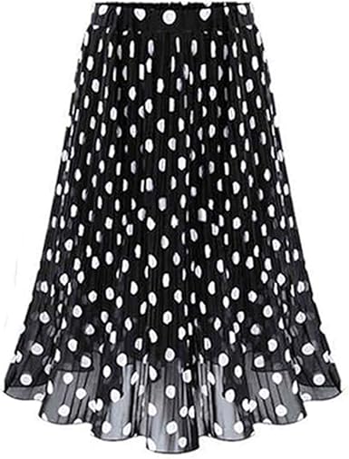black and white polka dot skirt plus size