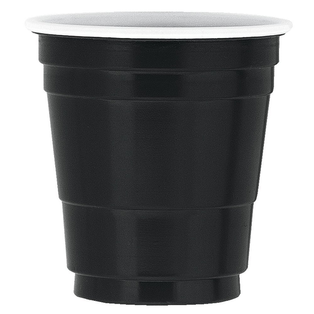 Vibrant Black Plastic Shot Glasses (59ml) Pack of 20 - Durable & Stylish Party Shot Cups