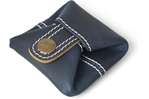 JAJMO LEGACY Leather Coin Pouch Change Holder Mini Pocket Wallet for Men Women (Blue, Pack of 1)