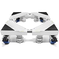 Jolitac Washing Machine Base Stand Movable Adjustable Bases for Refrigerator, 8 Strong Feet Multi-functional 4 Locking…