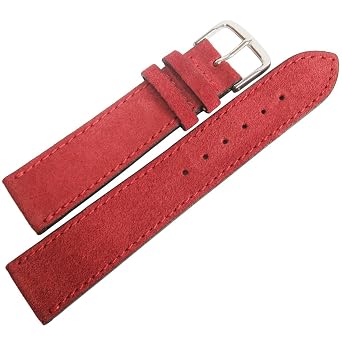 Fluco 20mm Red Suede Leather German 