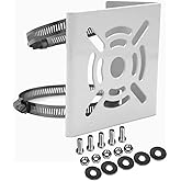 WiTi Universal Vertical Pole Mount for Security Camera, Solid Metal Mounting Corner Bracket with 2 Loops, Suitable for CCTV C