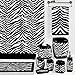 DS BATH Zebra Black Shower Curtain,Polyester Fabric Shower Curtain,Print Shower Curtains for Bathroom,Contemporary Decorative Waterproof Bathroom Curtains,72 inches W x 72 inches H