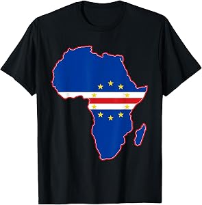 Cape Verde Flag Pride Africa Map Patriotic Men Women Kids T-Shirt