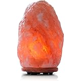 Himalayan Glow 1004 Himalayan Salt lamp with UL Listed Dimmer Switch and wooden base | 15-20 lbs by WBM