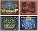 Morbid Enterprises Halloween Glow in The Dark Wine Bottle Label Stickers (8 Labels)