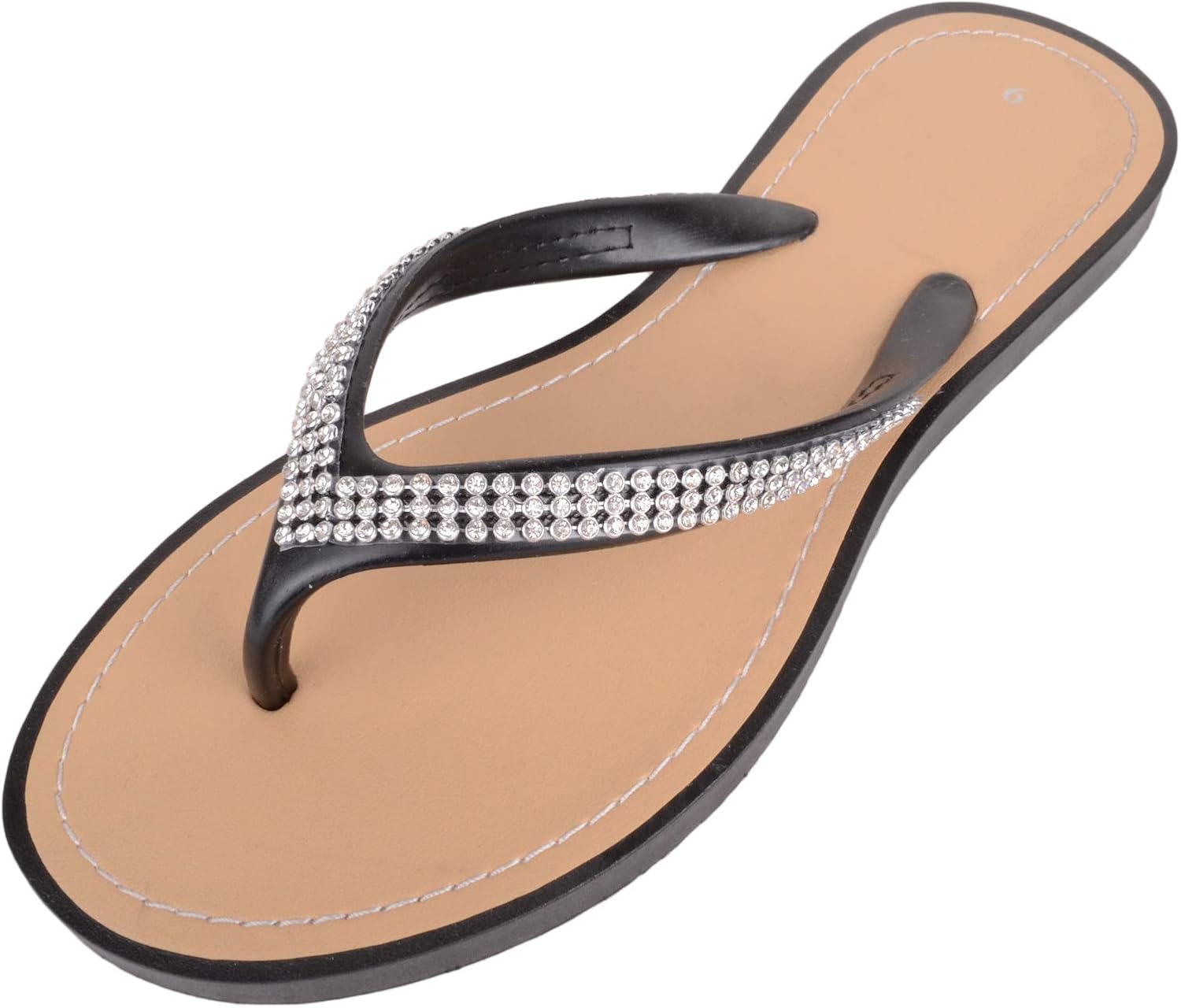 diamante flip flop sandals