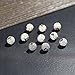 NBEADS 10 Pcs 8mm Micro Pave Cubic Zirconia Beads, Platinum Color Brass Clear Crystal CZ Stones Pave Micro Setting Disco Ball Spacer Beads Round Cubic Zirconia Charm Beads for Jewelry Making
