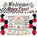 40 Pieces Race Car Party Decoration Set Welcome Race Fans Banner and Racing Cutouts and Racing Themed Balloons Race Car Party Suppliers and Favors