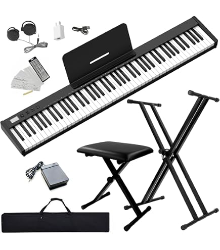 Amazon.com: NikoMaku Piano Keyboard 88 Keys with Bench and Stand
