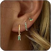 2/3Pairs Gold Huggie Hoop Earrings Gold Earrings Stack Dainty Small Cartilage Hoop Earring Trendy Earring Stacks for Multiple Piercing Jewelry Gift