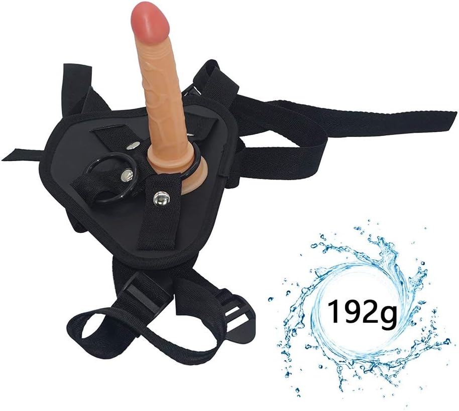 YRJDL Women Underwear 5.9 Inch Perfect Size Strapon Harness Strap Ons Wearable Belt Pants Strapless Panties Massage Toys for Lesbian Pants Happytoys Female Utensils (Color : Flesh)