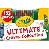Crayola Ultimate Crayon Box Collection (152ct), Bulk Kids Crayon Caddy, Classic & Glitter Colors, Coloring Book Supplies, Gift for Kids, Ages 3, 4, 5