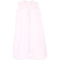 HALO Sleepsack, 100% Cotton Wearable Blanket, Swaddle Transition Sleeping Bag, TOG 0.5, Soft Pink, Small, 0-6 Months
