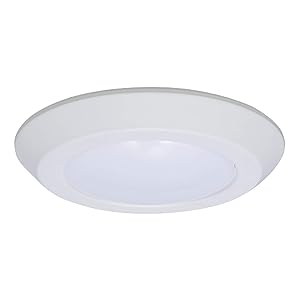 Halo BLD6089SWHR BLD 6 in. White Integrated Recessed Ceiling Light Trim at Selectable CCT (2700K-5000K), Title 20 Compliant LED Direct Mount