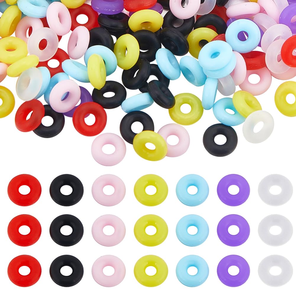 Photo 1 of SUNNYCLUE 1 Box 420Pcs Rubber O Rings Beads Silicone O Ring Jewelry Ending Locating Silicone Reusable Spacer Beads for Jewelry Making Accessories Bracelet Necklace