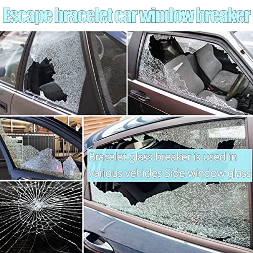 Bracelet That Breaks Car Window Breaker, Wrist Strap with Tungsten