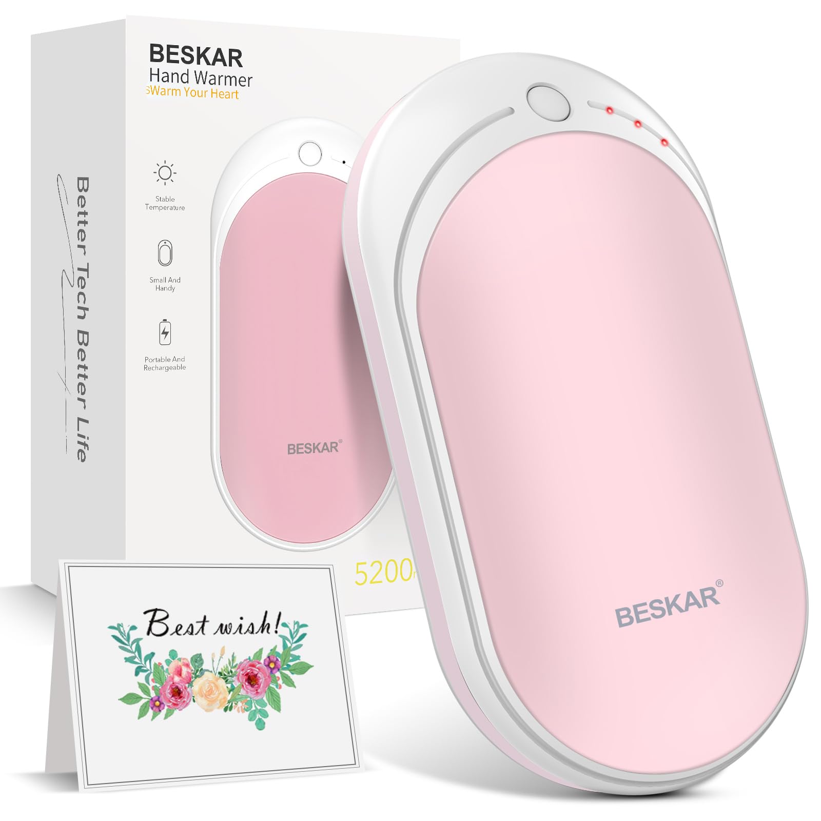 thumbnail image 2 of Karecel Thermally Conductive Silicone Hand Warmers Rechargeable 2 Pack 2 of 14