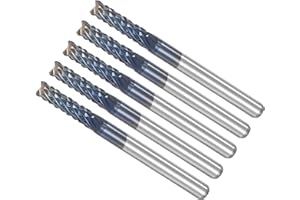 CoCud End Mill CNC Router Bits, 1/8" Shank 12mm Cutting 3mm Dia, Diamond Film Tungsten Carbide Milling Cutter Right Hand - (A