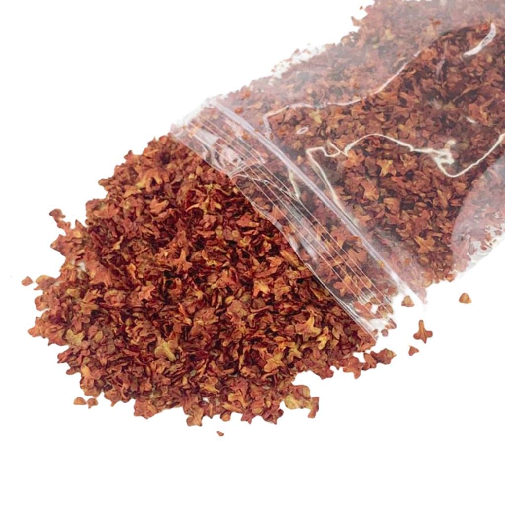 Colcolo 33ml Micro Landscape Leaves Model Scenery Grass Tufts Table Diorama Railway Scene Accessories Leaf for Fairy Garden Bonsai Ornaments, Maple Red