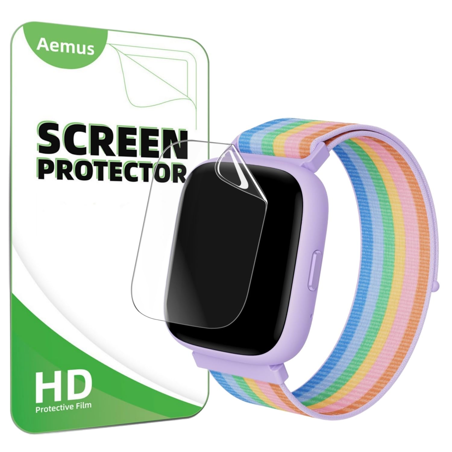 Aemus Screen Protector Compatible for BIGGERFIVE BRAVE 2 Smart Watch 1.8" (6 Pack) Clear TPU Soft Film For BW02 BW03 Fitness Tracker Watch Screen Protector