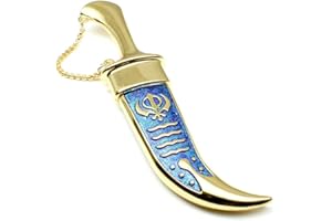 KARIZMA JEWELS Steel Sikh kirpan Siri Sahib taksali Singh Religious Gift Sword (Golden, Blue)