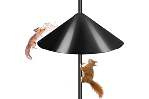 Gtongoko 19 Inch Squirrel Baffle for Bird Feeder Pole Squirrel Guards for Shepherds Hook Stopper for Bird Feeders Black 1 Pack
