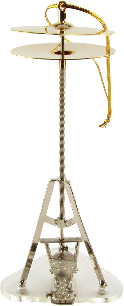 En miniatura Adorno de Hi-Hat platillos soporte de platillos realista: Amazon.es: Hogar