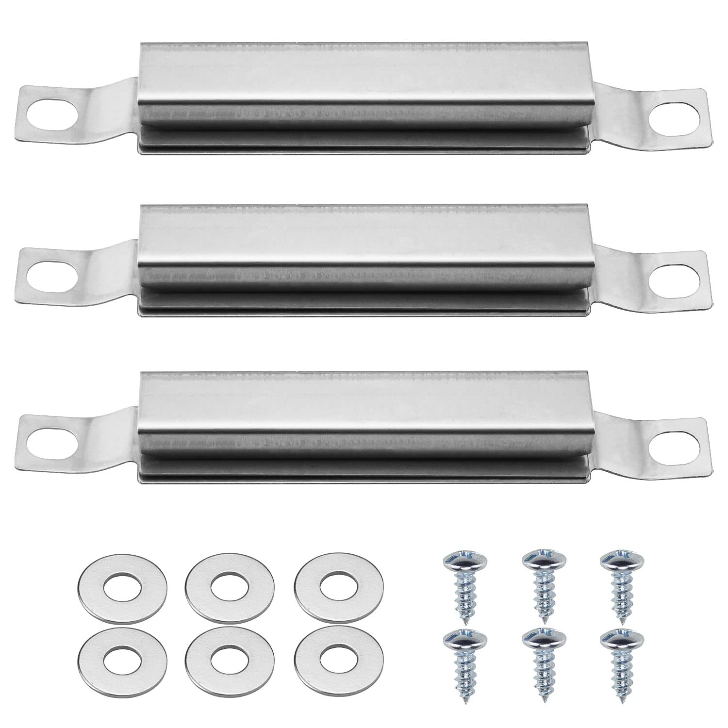 Prmape 3 Sets Crossover Tubes, Adjustable BBQ Parts Crossover, Stainless Steel Pipe Burner Tube Replacement Parts for Charbroil Performance 463673517 and Other Model Grills