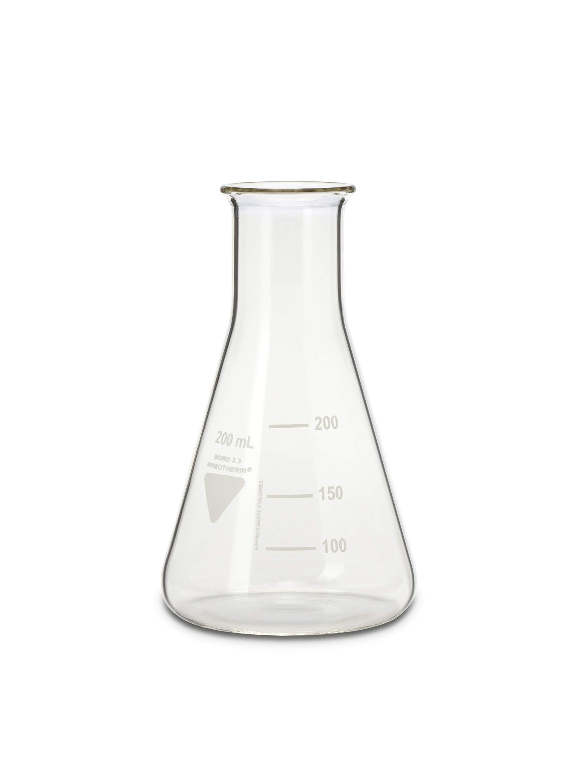 RASOTHERM Erlenmeyer Flask, Narrow Neck (Boro 3.3), 200 ml