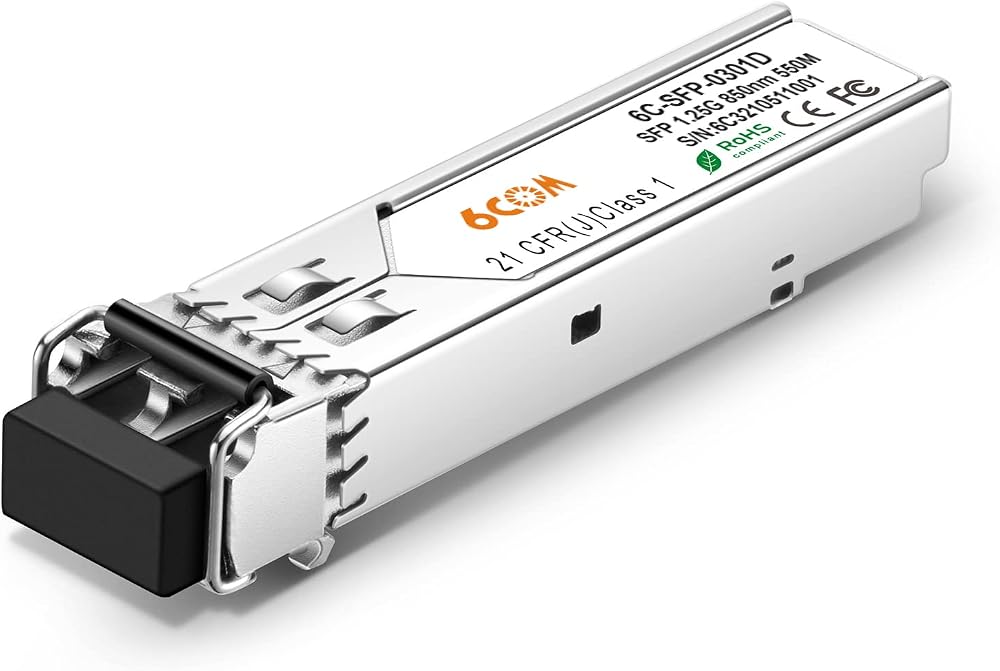 6COMGIGA 1.25G SFP Module 1000BASE-SX LC Multi-Mode 550m DDM Cisco Ubiquiti