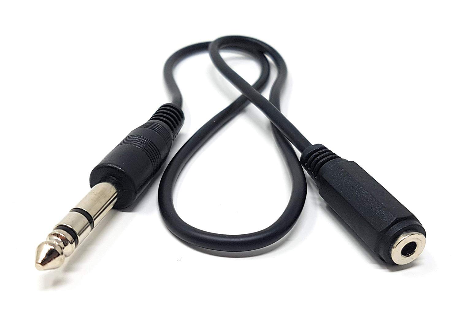 MainCore 1.8m long 6.35mm Stereo Jack Plug to 3.5mm Stereo Socket Cable Aux Adapter Converter Extension/Extender/Pro Music Studio & Home Audio (Available in 0.50m & 1.8m)