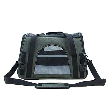 SRI Airline Approved Pet Carriers with Soft Sided Kennel Fleece Bed for Dog and Cat (Sky Blue)