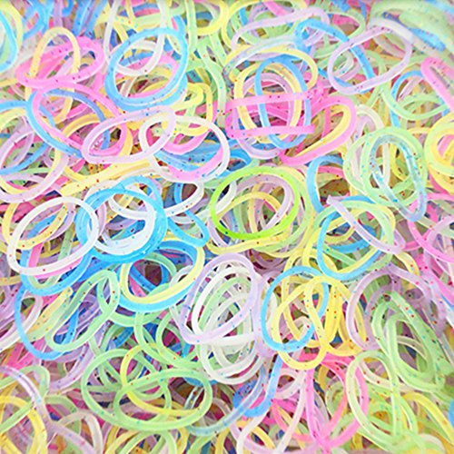 NEFUTRY Rubber Bands Refill Pack1200 Count with 2 Pack S Clips, 2 Y Shape Mini Loom, 2 Small Hook