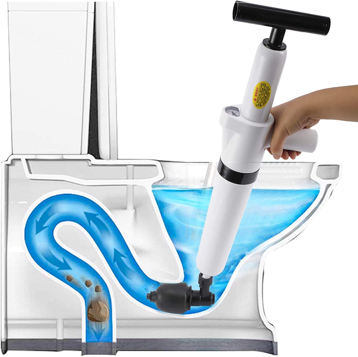 Toilet Plunger, Air Power Bathroom Plunger, High Pressure Plunger Opener Cleaner Pump for Bathroom,