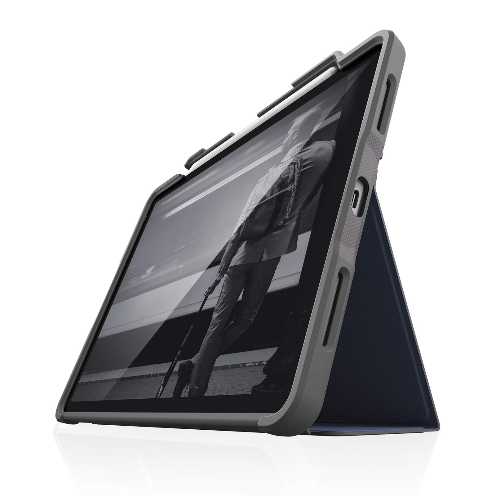 STM Dux Plus Case for iPad Pro 12.9-inch (2020/2018), Military Specification Protection,with Sleep/Wake Function, Black