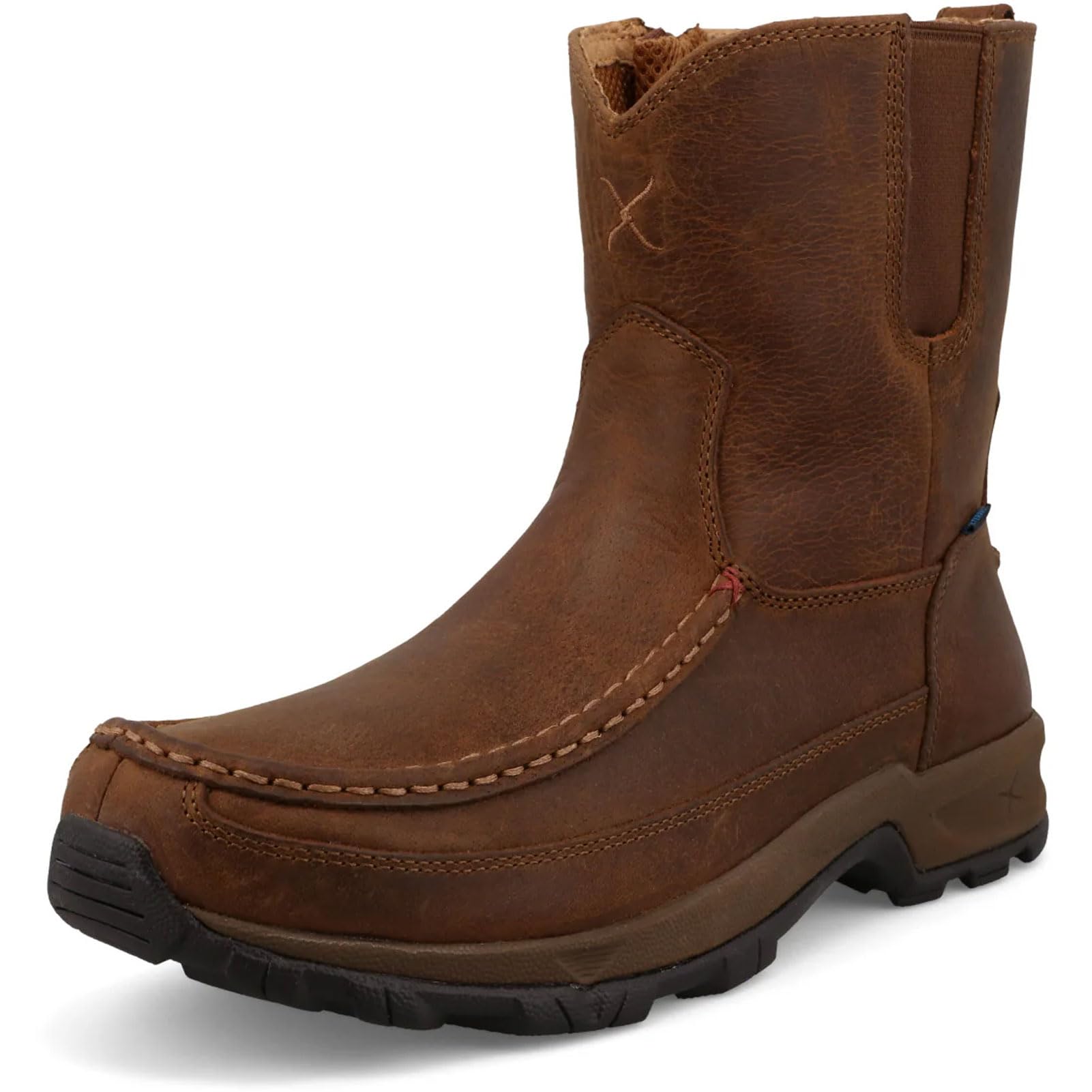 Twisted X Men’s 8″ Pull On Hiker Boot, Moc Toe, Toffee, 14 M
