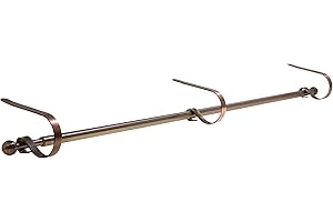 Haute Decor The Original MantleClip Stocking Holder Rod, for Large Families, Oil-Rubbed Bronze - Holds Many Stockings, fits mantels up to 3 inches Thick
