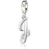 SBI Jewelry Silver Initial A-Z Letter Charm Compatible Pandora Charm Bracelets for Women Jewelry